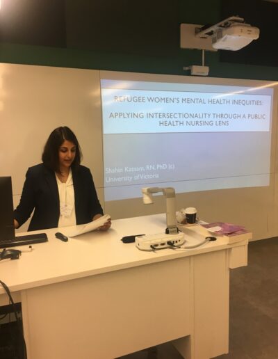 Presenting at a Social Justice in Nursing Conference at York University, Ontario.